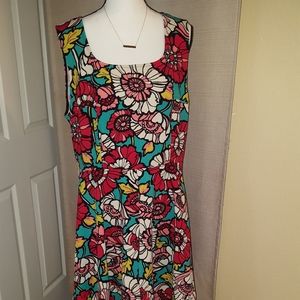 Modcloth Flower Pop Art Retro Chic Dress 2x